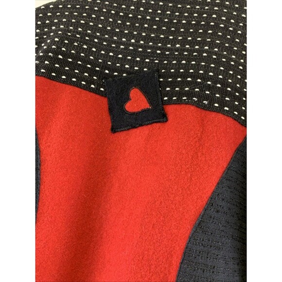 Parsley And Sage Button Jacket Collared Black Red Colorblock Pocket Womens Large - Picture 7 of 13